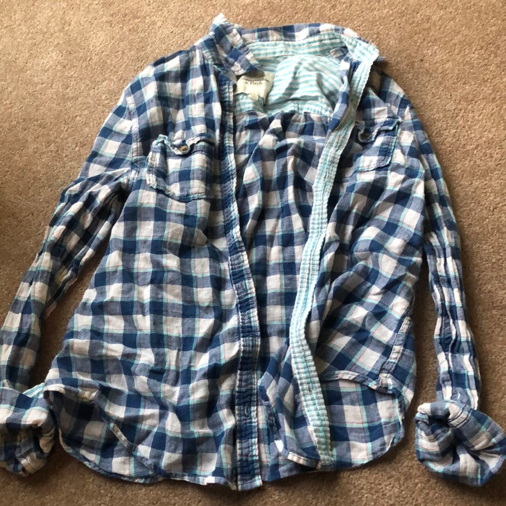 Plaid button down shirt